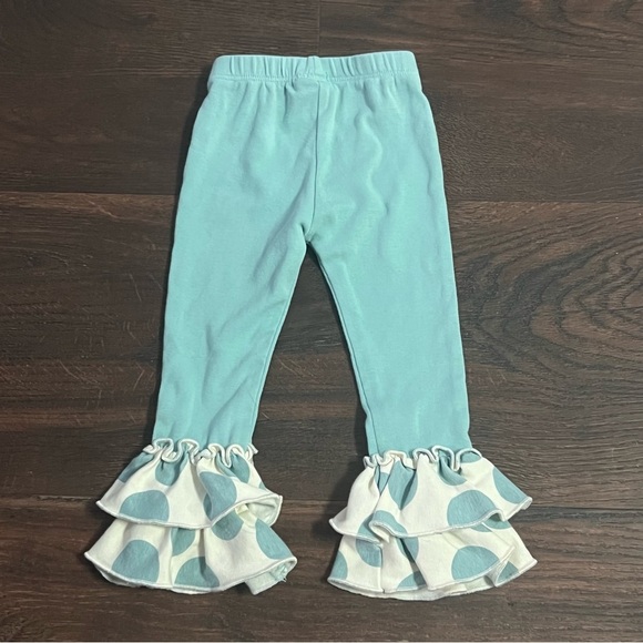 Giggle moon polka dot ruffle pant leggings baby infant size 9 months - Picture 3 of 6